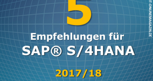 5 Empfehlungen S/4HANA 2017-2018 SAP