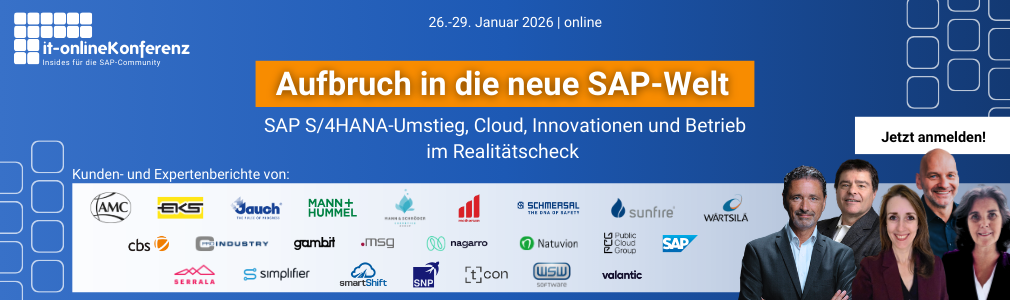 IT-OnlineKonferenz 2026: Aufbruch in die neue SAP-Welt