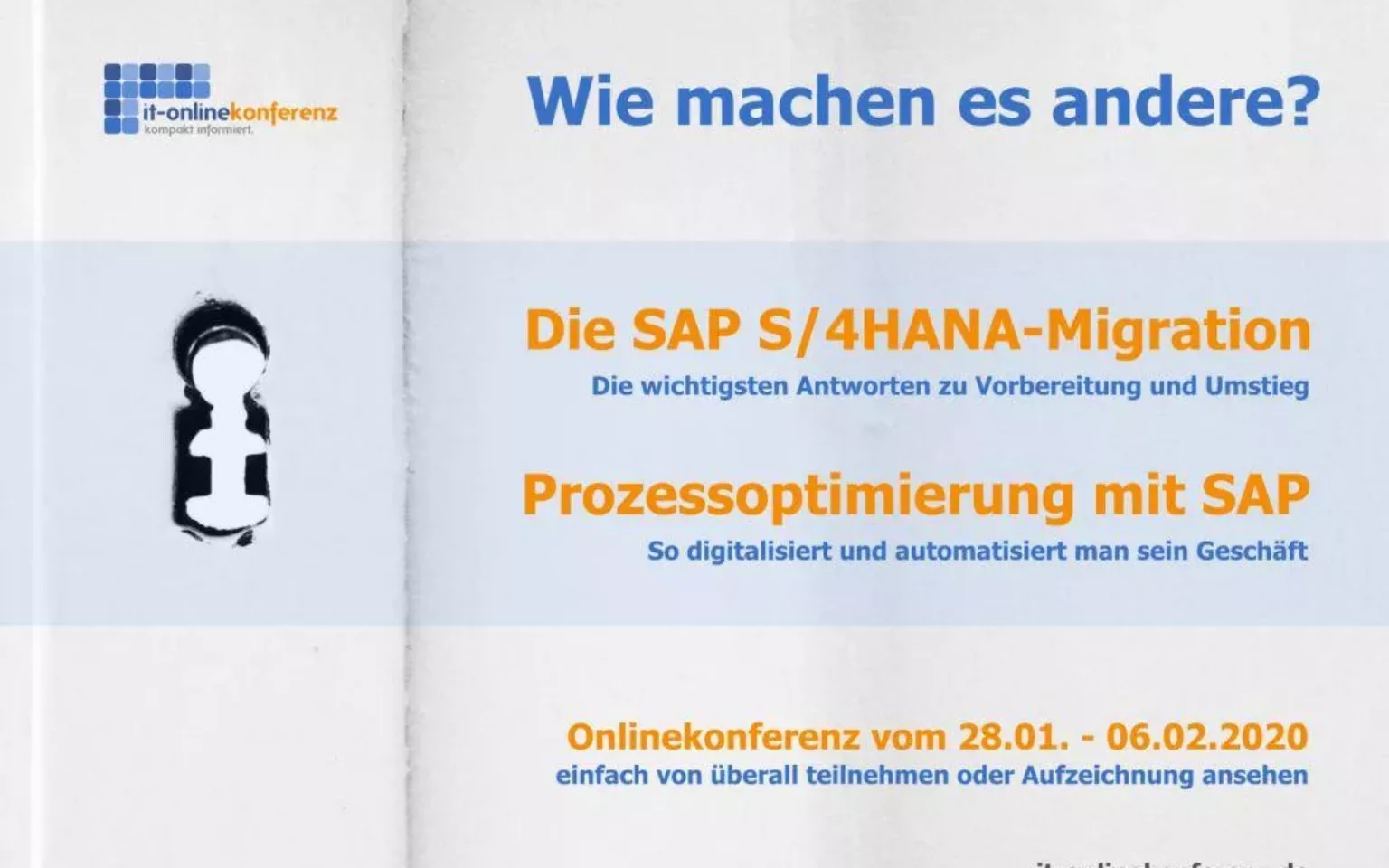 Onlinekonferenz: S/4HANA-Umstieg und Prozessoptimierung mit SAP