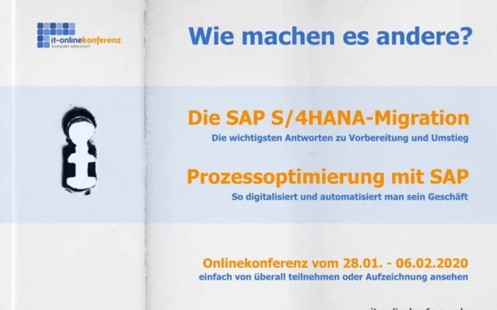 Onlinekonferenz: S/4HANA-Umstieg und Prozessoptimierung mit SAP