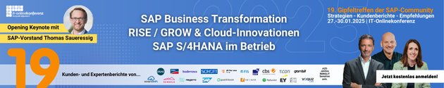 IT-Onlinekonferenz ITOK25 S4HANA-Transformation