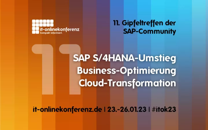 IT-Onlinekonferenz 2023 für die SAP-Community