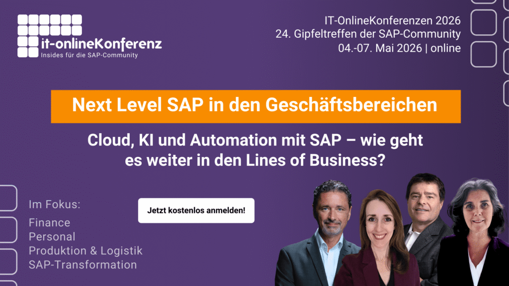 ITOK26 Mai SAP in Finance, Produktion, Logistik und Personal 